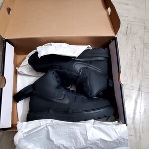 Nike Air Force 1 Boot All Black High-Top Sneakers